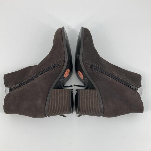 Reaction Kenneth Cole Womens Rowdy Gray Suede Fringed Ankle Boots Size 7 - Picture 6 of 10